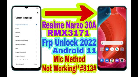 Realme Narzo 30A RMX3171 Android 11 Frp Bypass Without Pc New Trick