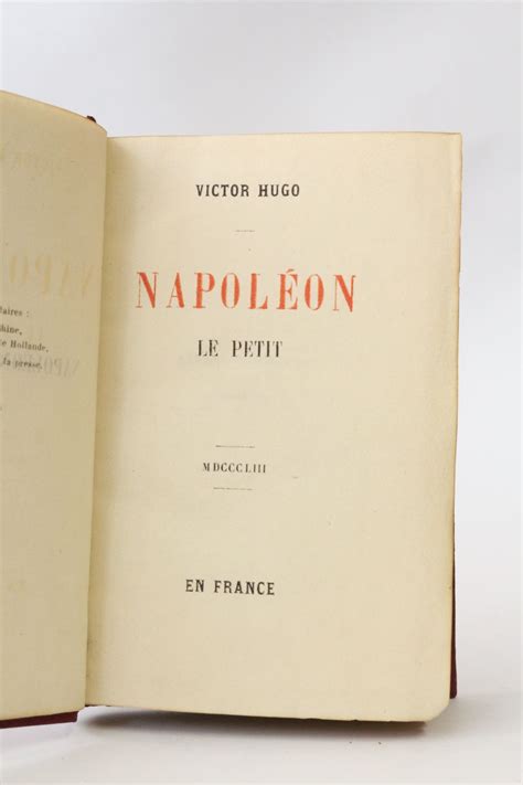 HUGO Napoléon le Petit Edition Originale