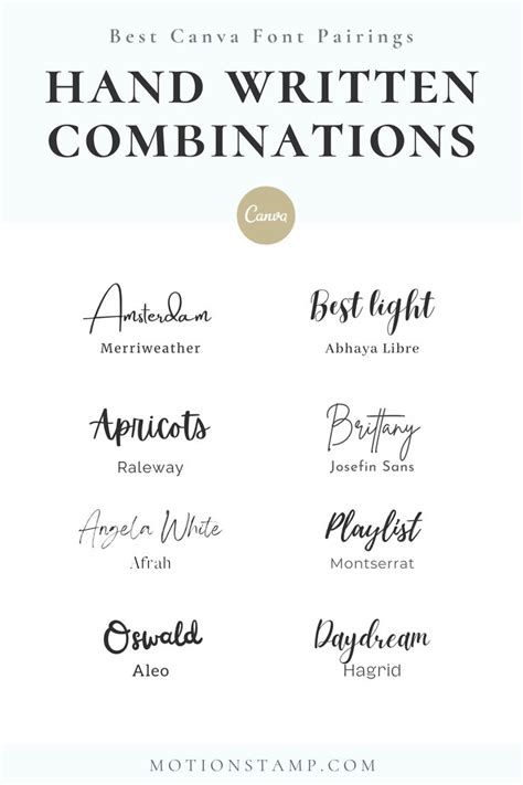 Complete Guide To Canva Font Pairings Font Pairing Aesthetic Fonts