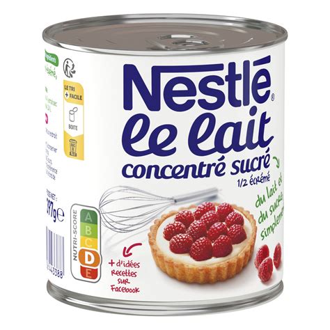 Lait concentré sucré NESTLE la boite de 397 g à Prix Carrefour