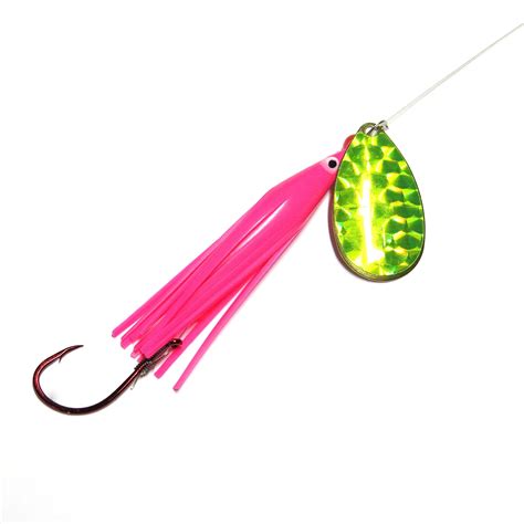 wicked lures pink chartreuse lure  salmon steelhead canada