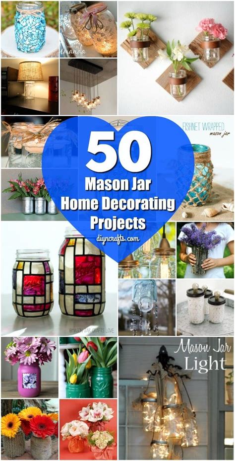 Mason Jar Home Decorating Projects Mason Jar Decorations Mason