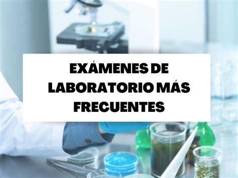 Ex Menes De Laboratorio M S Frecuentes Realizados En Los Pacientes