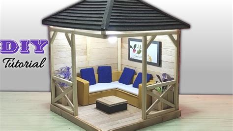 Miniatur Gazebo Dari Stik Es Krim Miniature Gazebo Diy Barbie