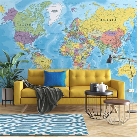 colorful world map printable poster classroom wall decor homeschooling