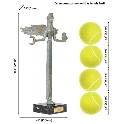 Nike Greek Goddess Statue (Bronze Sculpture) small figurine green – The ...