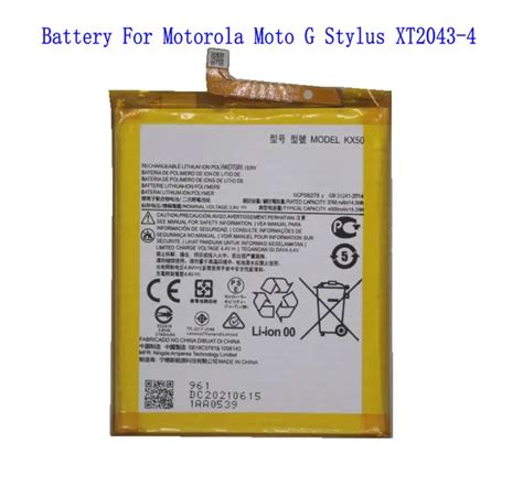 1x 4000mAh 15 6Wh KX50 Replacement Battery For Motorola Moto G Stylus