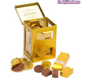 Swiss Chocolate Gold Coins Mini Bank | Swiss chocolate, Chocolate gold coins, Chocolate gold