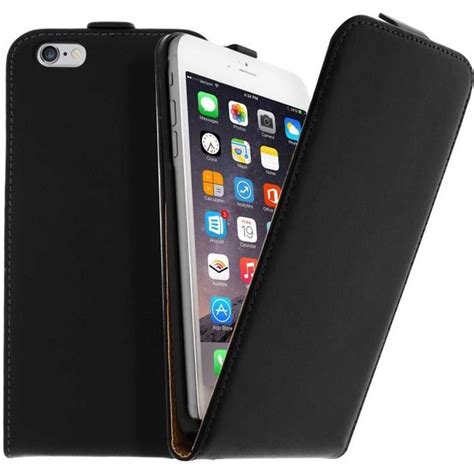 Housse Étui Clapet Ultra fin iPhone 6 Plus Protection Noir