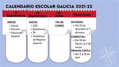 Ep Casa De La Virgen Calendario Escolar Galicia