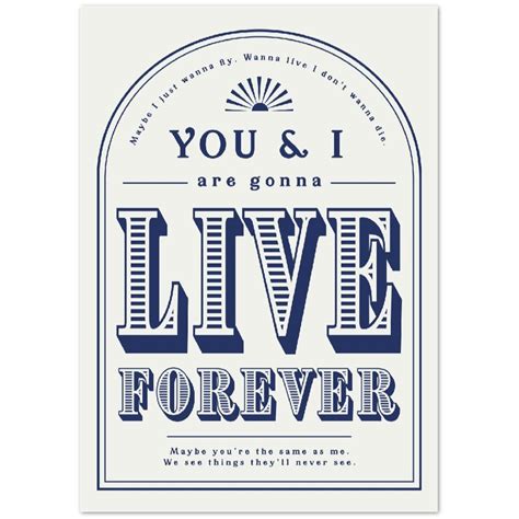 Oasis Poster live Forever Lyrics Print Oasis Art Print - Etsy