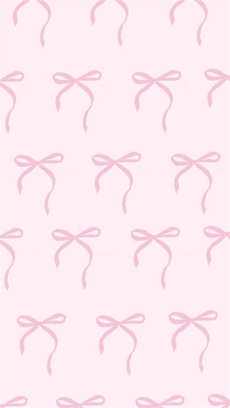 Coquette Clean Girl Bow Ribbon Print In 2024 Bow Wallpaper Bow