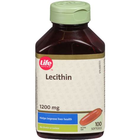 Life Brand Lecithin 1200 Mg 100 Capsules Improve Liver Health Gluten Free Ctc Health