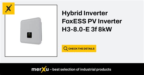 Fox Ess Hybrid Inverter Foxess Pv Inverter F Kw H E Merxu