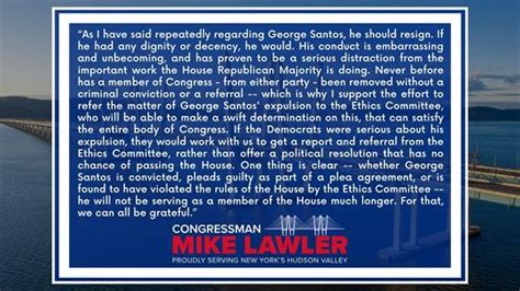 Lawler Releases A Statement In Advance Of Vote On Expulsion Of George