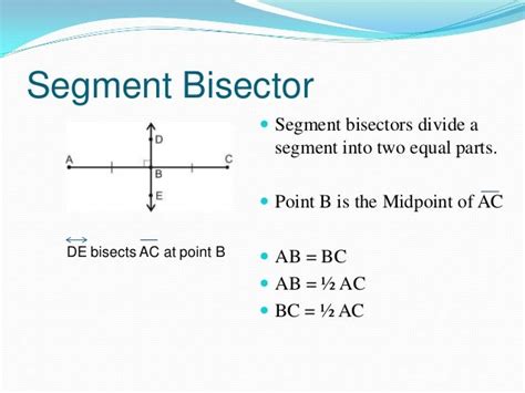 Bisector Of A Line Segment Definition