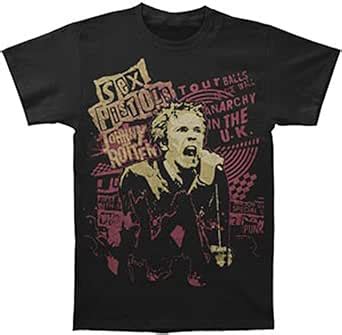 Sex Pistols Johnny Rotten Camiseta Negro Negro Large Amazon Es Ropa