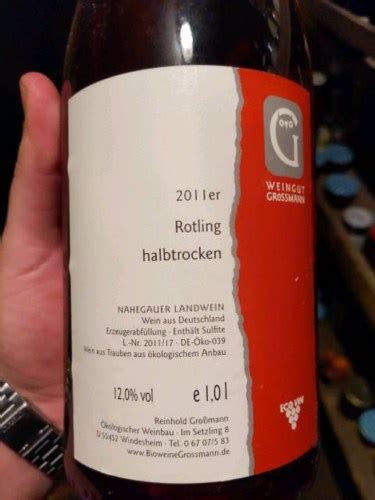 Grossmann Rotling Halbtrocken Vivino Us