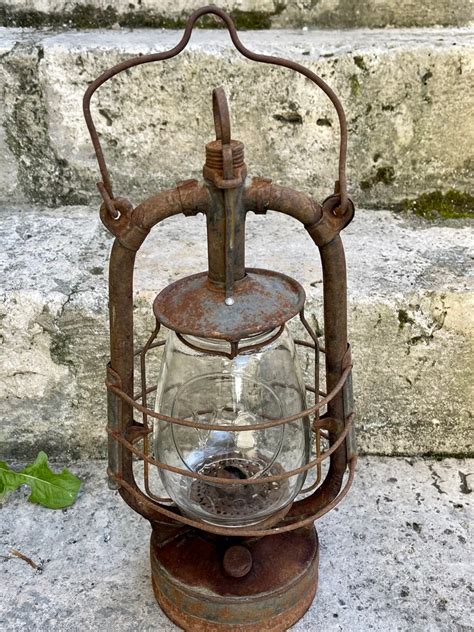 Vintage French Hurricane Lantern Storm Lantern / Shabby Chic / French ...