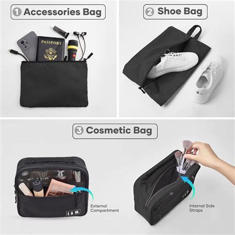 Veken 8 Set Packing Cubes for Suitcases, Travel Bag Organizers for ...