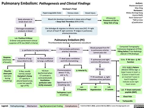 Pulmonary Embolism Pathogenesis And Clinical Findings Calgary Guide