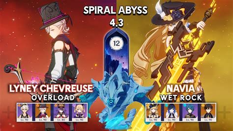 C0 Lyney Chevreuse Overload C0 Navia Wet Rock Spiral Abyss 4 3