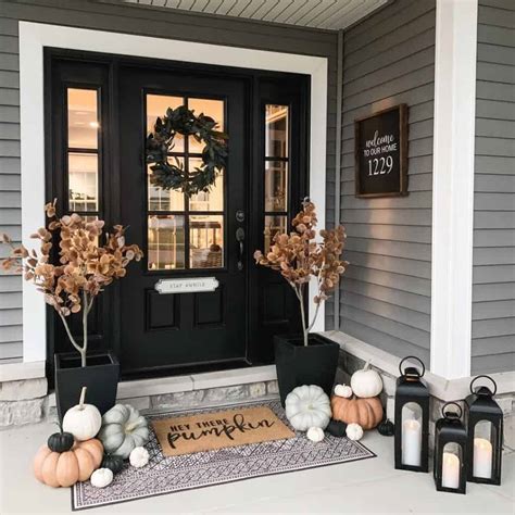 Gray Home With Black Front Door And Matching Sidelights Soul Lane