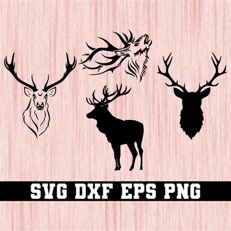 Elk Svg Deer Svg Elk Head Svg Elk Antler Svg Deer Clipart Etsy