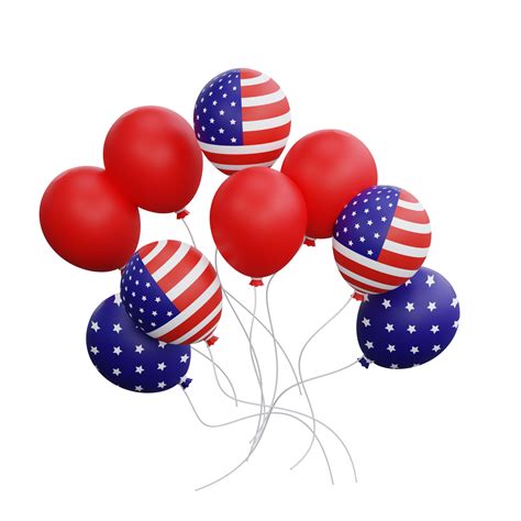 Th Of July American Balloons Png