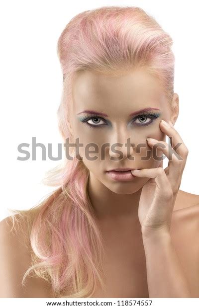 Pretty Naked Girl Blonde Long Hair Stock Photo Shutterstock