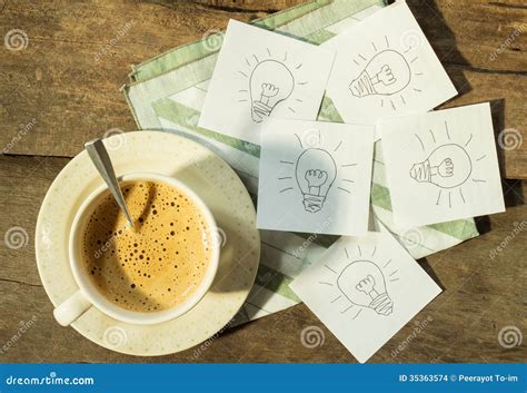 Coffee for idea stock photo. Image of motivation, paper - 35363574