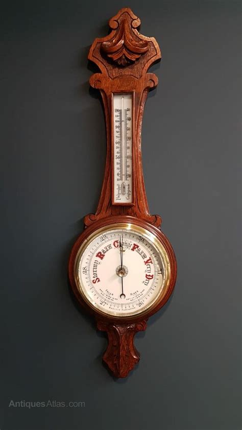 Antiques Atlas Victorian Carved Oak Banjo Barometer