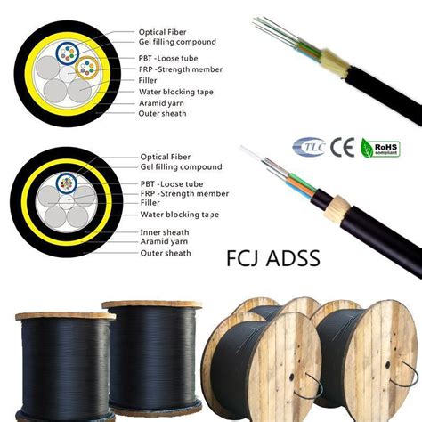 Fcj ADSS Single Mode Optical Armoured Fiber Optic Cable Uni Tube Non