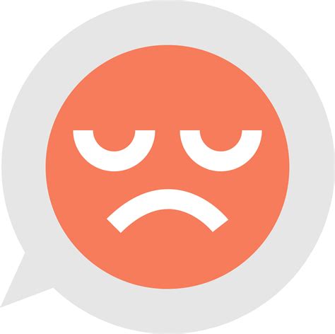 sad face emoji on text box illustration in minimal style 14967261 PNG