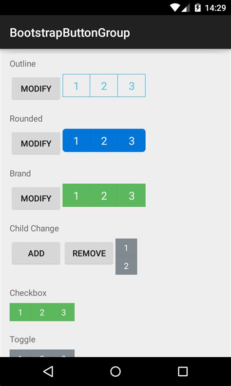 Bootstrap Style Widgets For Android With Glyph Icons