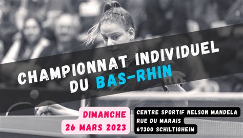 Championnats Du Bas Rhin Comit D Partemental De Tennis De Table