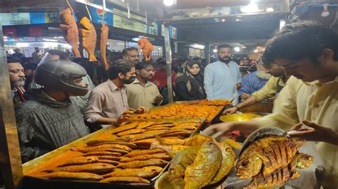 Karachi Fried Fish And Grilled Fish At Biggest Street Lahori Spicy Masala