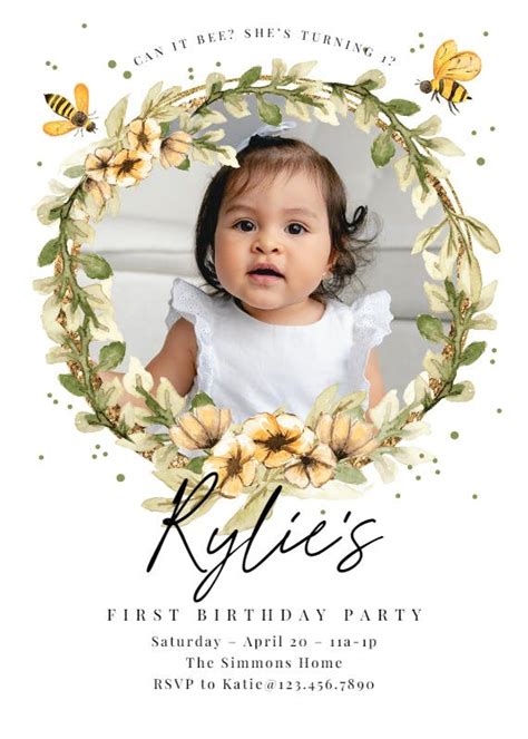 Free Free Printable 1st Birthday Invitations Girl Download Free Free Printable 1st Birthday