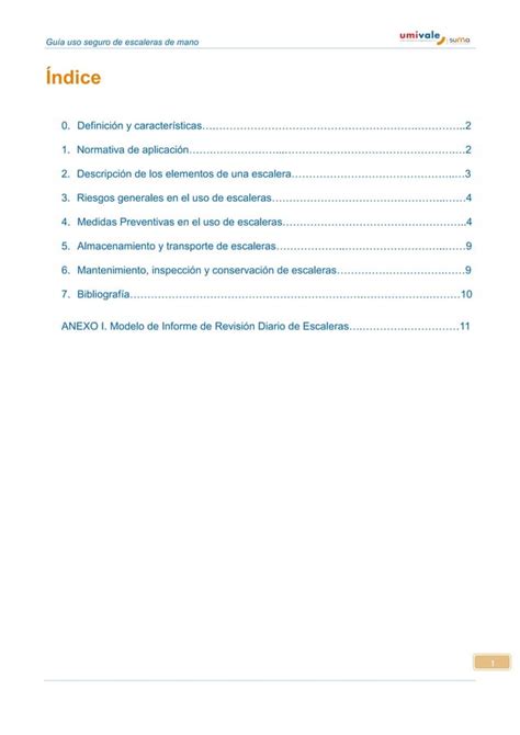 Gu A Uso Seguro De Escaleras De Mano PDF