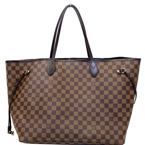 Louis Vuitton Neverfull Gm Damier Ebene Tote Shoulder Bag Brown