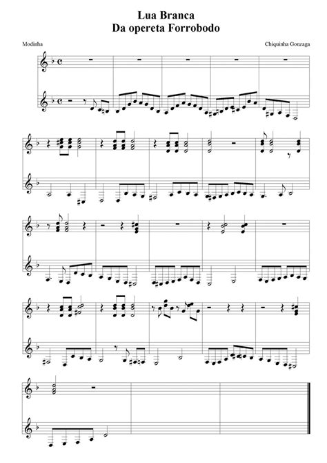 LUA BRANCA CHIQUINHA GONZAGA PARTITURA PDF