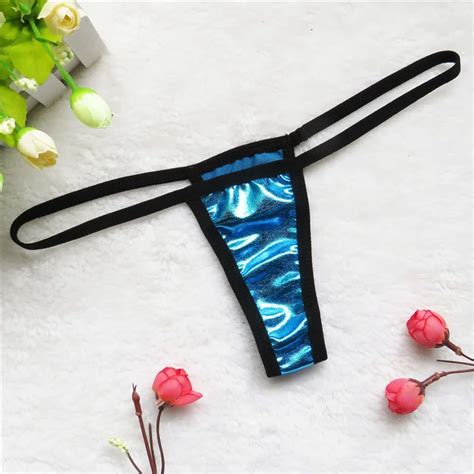 Micro bikini de charol para mujer traje de baño bikinis tankini lencería sexy tanga ribete