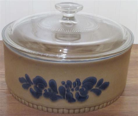 Pfaltzgraff Folk Art Casserole With Glass Lid Made In The Usa