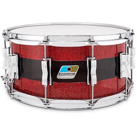 Ludwig Vistalite 50th Anniversary Snare Drum 14 X 65 In Red Sparkle