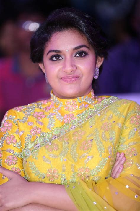 Keerthy Suresh Elegant Yellow Saree Incredibly Beautiful In Remo Audio