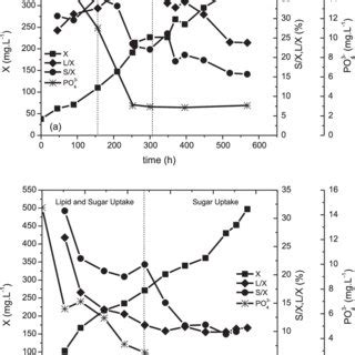 Kinetics Of Total Biomass X G L Lipid L And Sugar S Content