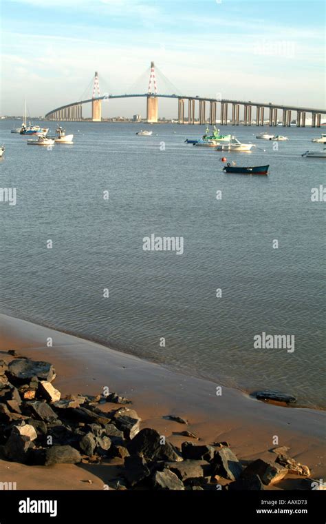 St Saint Nazaire France The toll bridge spans The Loire between St ...