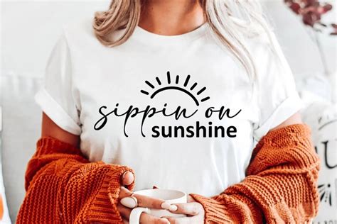 Sippin On Sunshine Svg Summer Svg Sunshine Svg