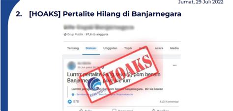 Isu Hoaks Disinformasi Juli Ppid Diskominfo Jateng