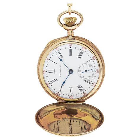 Waltham Yellow Gold Hunting Case Pocket Watch For Sale At Stdibs